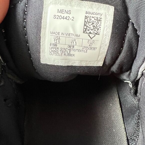 Saucony Mens Omni ISO S20442-2 Gray Black Running Shoes Sneakers Size 12.5 - Picture 6 of 6